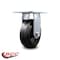 Service Caster 6 Inch Heavy Duty Top Plate Rubber on Steel Rigid Caster with Roller Bearing SCC SCC-35R620-RSR - alternate 4